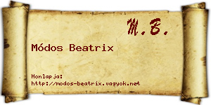 Módos Beatrix névjegykártya
